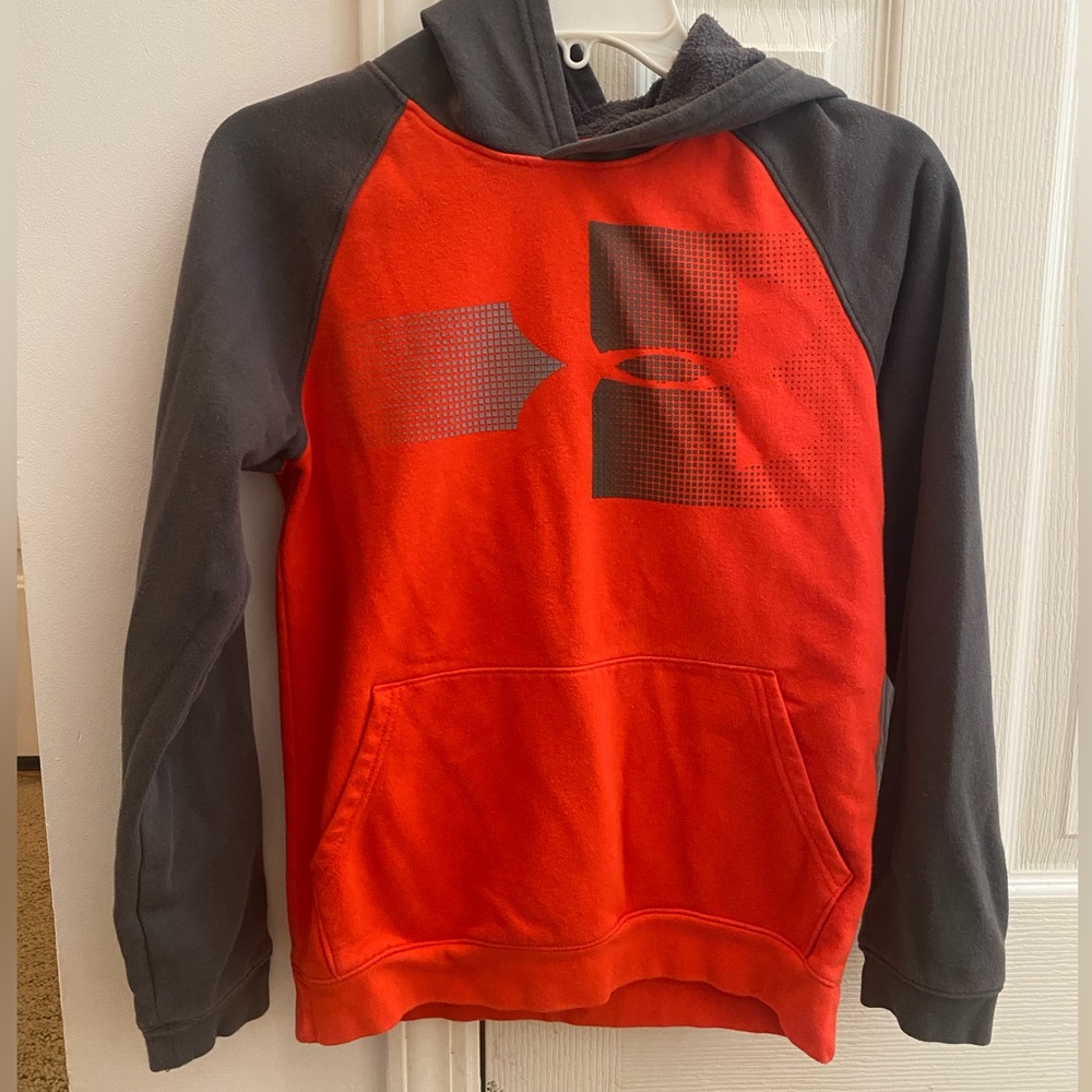 Youth XL Orange Under Armour Hoodie Sweatshirt